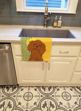 Load image into Gallery viewer, Summer Sunflowers Ruby Cavalier Spaniel Kitchen Towel