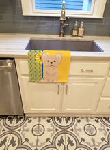 Load image into Gallery viewer, Summer Sunflowers Longhaired Cream Chihuahua Kitchen Towel