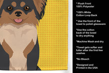 Load image into Gallery viewer, Summer Sunflowers Longhaired Black and Tan Chihuahua Kitchen Towel