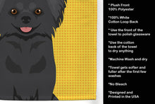 Load image into Gallery viewer, Summer Sunflowers Longhaired Black Chihuahua Kitchen Towel