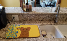 Load image into Gallery viewer, Summer Sunflowers Longhaired Red Chihuahua Dish Drying Mat – Absorbent, Artistic Kitchen Essentials