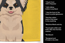 Load image into Gallery viewer, Summer Sunflowers Longhaired Black and White #2 Chihuahua Kitchen Towel