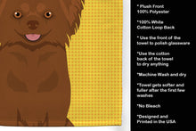 Load image into Gallery viewer, Summer Sunflowers Longhaired Chocolate Chihuahua Kitchen Towel