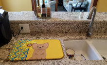 Load image into Gallery viewer, Summer Sunflowers Longhaired Gold Chihuahua Dish Drying Mat – Absorbent, Artistic Kitchen Essentials