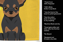 Load image into Gallery viewer, Summer Sunflowers Black and Tan Chihuahua Kitchen Towel