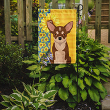 Load image into Gallery viewer, Summer Sunflowers Red and White Chihuahua Garden Flag – Decorative Outdoor Yard Flag