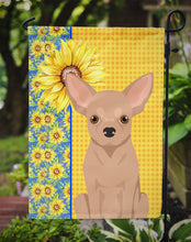 Load image into Gallery viewer, Summer Sunflowers Cream Chihuahua Garden Flag – Decorative Outdoor Yard Flag