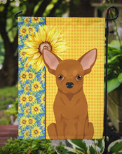 Load image into Gallery viewer, Summer Sunflowers Red Chihuahua Garden Flag – Decorative Outdoor Yard Flag