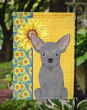 Load image into Gallery viewer, Summer Sunflowers Blue Chihuahua Garden Flag – Decorative Outdoor Yard Flag