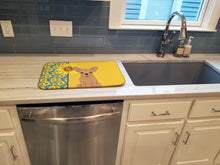 Load image into Gallery viewer, Summer Sunflowers Gold Chihuahua Dish Drying Mat – Absorbent, Artistic Kitchen Essentials