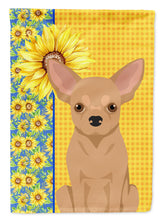 Load image into Gallery viewer, Summer Sunflowers Gold Chihuahua Garden Flag – Decorative Outdoor Yard Flag