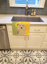 Load image into Gallery viewer, Summer Sunflowers Longhair Cream Dachshund Kitchen Towel