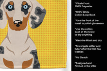 Load image into Gallery viewer, Summer Sunflowers Cream Dapple Dachshund Kitchen Towel
