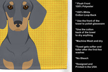 Load image into Gallery viewer, Summer Sunflowers Blue and Tan Dachshund Kitchen Towel