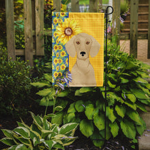 Load image into Gallery viewer, Summer Sunflowers Cream Dachshund Garden Flag – Decorative Outdoor Yard Flag