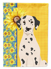 Load image into Gallery viewer, Summer Sunflowers Dalmatian Garden Flag – Decorative Outdoor Yard Flag