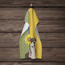 Load image into Gallery viewer, Summer Sunflowers Brindle English Bulldog Kitchen Towel