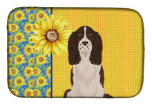 Load image into Gallery viewer, Summer Sunflowers Liver English Springer Spaniel Dish Drying Mat – Absorbent, Artistic Kitchen Essentials