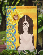Load image into Gallery viewer, Summer Sunflowers Liver English Springer Spaniel Garden Flag – Decorative Outdoor Yard Flag