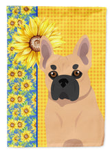 Load image into Gallery viewer, Summer Sunflowers Fawn French Bulldog Garden Flag – Decorative Outdoor Yard Flag