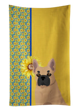 Load image into Gallery viewer, Summer Sunflowers Fawn French Bulldog Kitchen Towel