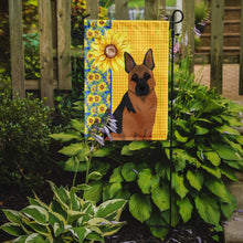 Load image into Gallery viewer, Summer Sunflowers Black and Tan German Shepherd Garden Flag – Decorative Outdoor Yard Flag