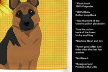 Load image into Gallery viewer, Summer Sunflowers Black and Tan German Shepherd Kitchen Towel