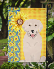 Load image into Gallery viewer, Summer Sunflowers Cream Golden Retriever Garden Flag – Decorative Outdoor Yard Flag