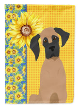 Load image into Gallery viewer, Summer Sunflowers Fawn Great Dane Garden Flag – Decorative Outdoor Yard Flag