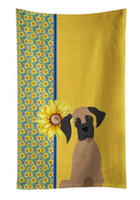 Load image into Gallery viewer, Summer Sunflowers Fawn Great Dane Kitchen Towel