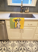 Load image into Gallery viewer, Summer Sunflowers Harlequin Great Dane Kitchen Towel