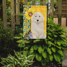 Load image into Gallery viewer, Summer Sunflowers Great Pyrenees Garden Flag – Decorative Outdoor Yard Flag