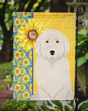 Load image into Gallery viewer, Summer Sunflowers Great Pyrenees Garden Flag – Decorative Outdoor Yard Flag