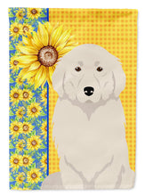Load image into Gallery viewer, Summer Sunflowers Great Pyrenees Garden Flag – Decorative Outdoor Yard Flag