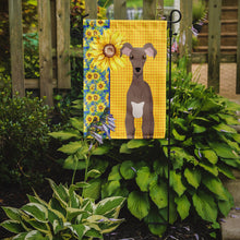 Load image into Gallery viewer, Summer Sunflowers Fawn Italian Greyhound Garden Flag – Decorative Outdoor Yard Flag