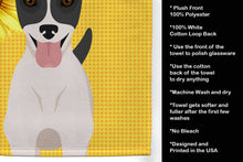 Load image into Gallery viewer, Summer Sunflowers Black White Smooth Jack Russell Terrier Kitchen Towel