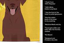 Load image into Gallery viewer, Summer Sunflowers Chocolate Labrador Retriever Kitchen Towel