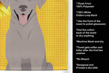 Load image into Gallery viewer, Summer Sunflowers Gray Labrador Retriever Kitchen Towel