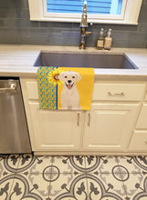 Load image into Gallery viewer, Summer Sunflowers White Cream Labrador Retriever Kitchen Towel