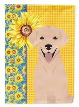 Load image into Gallery viewer, Summer Sunflowers Yellow Labrador Retriever Garden Flag – Decorative Outdoor Yard Flag