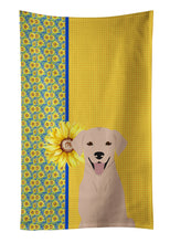 Load image into Gallery viewer, Summer Sunflowers Yellow Labrador Retriever Kitchen Towel