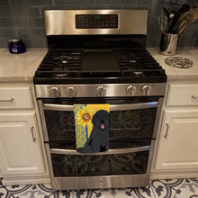 Load image into Gallery viewer, Summer Sunflowers Black Newfoundland Kitchen Towel