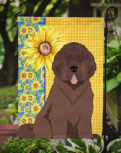 Load image into Gallery viewer, Summer Sunflowers Brown Newfoundland Garden Flag – Decorative Outdoor Yard Flag