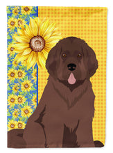 Load image into Gallery viewer, Summer Sunflowers Brown Newfoundland Garden Flag – Decorative Outdoor Yard Flag