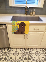 Load image into Gallery viewer, Summer Sunflowers Brown Newfoundland Kitchen Towel