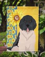 Load image into Gallery viewer, Summer Sunflowers Landseer Newfoundland Garden Flag – Decorative Outdoor Yard Flag
