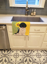 Load image into Gallery viewer, Summer Sunflowers Landseer Newfoundland Kitchen Towel