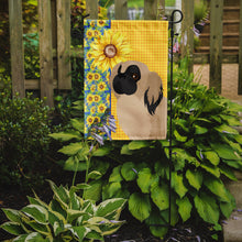 Load image into Gallery viewer, Summer Sunflowers Cream Pekingese Garden Flag – Decorative Outdoor Yard Flag