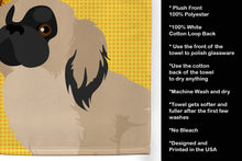 Load image into Gallery viewer, Summer Sunflowers Cream Pekingese Kitchen Towel