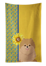 Load image into Gallery viewer, Summer Sunflowers Orange Pomeranian Kitchen Towel